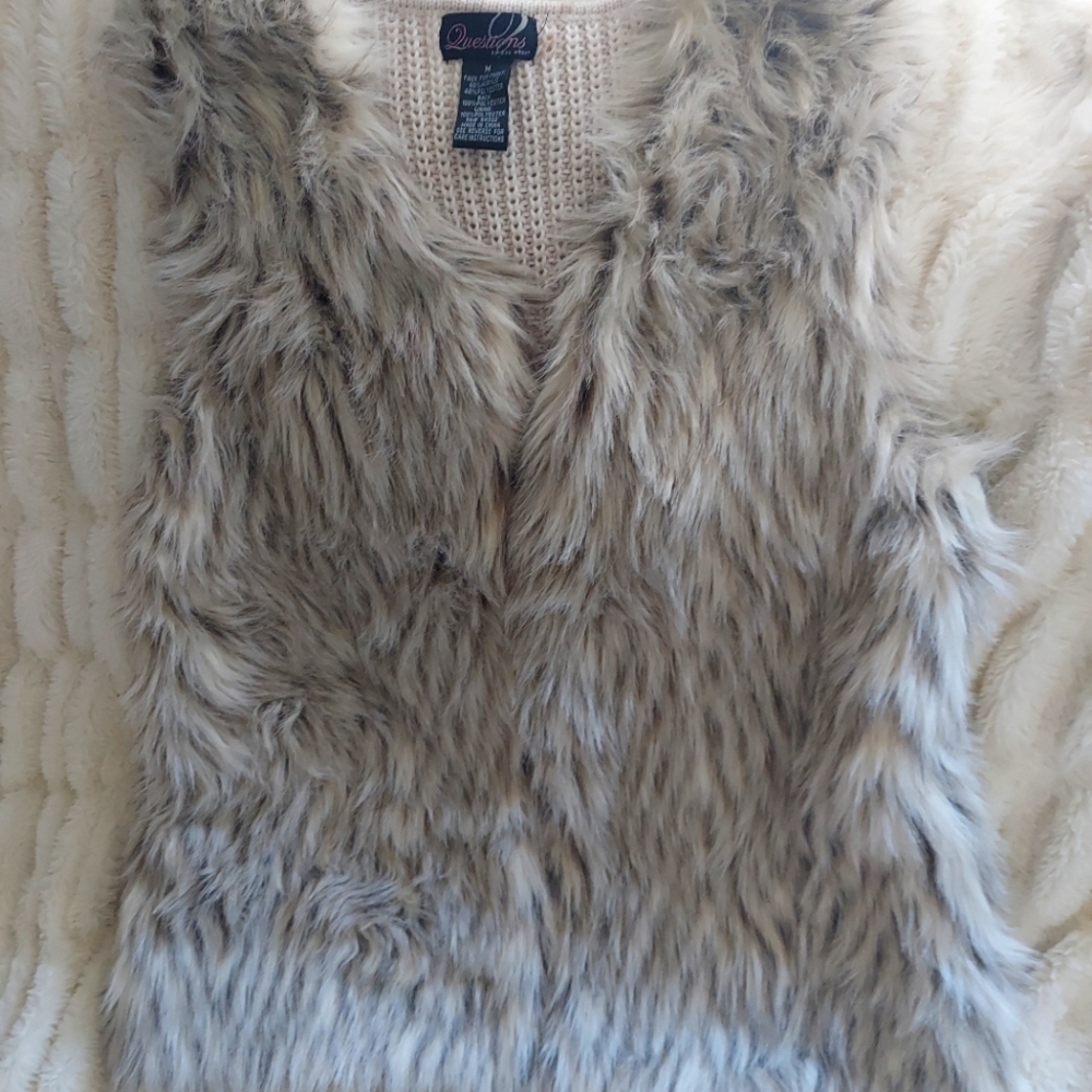 Faux Fur Sweater Vest